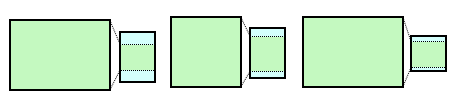A graphical representation of the scaling operation when the source image is wider than the thumbnail.