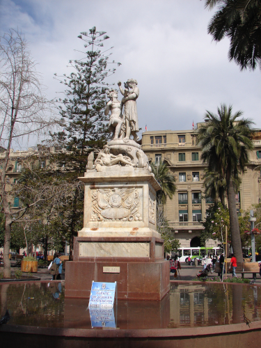 A picture from downtown in Santiago de Chile.