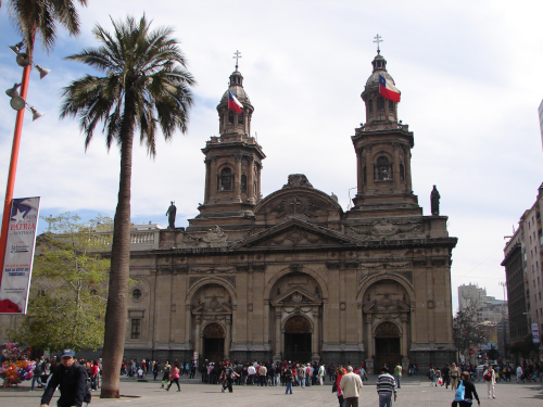 Una foto del centro de Santiago de Chile.