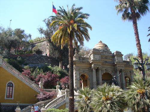Una foto de Santa Lucía en Santiago de Chile.